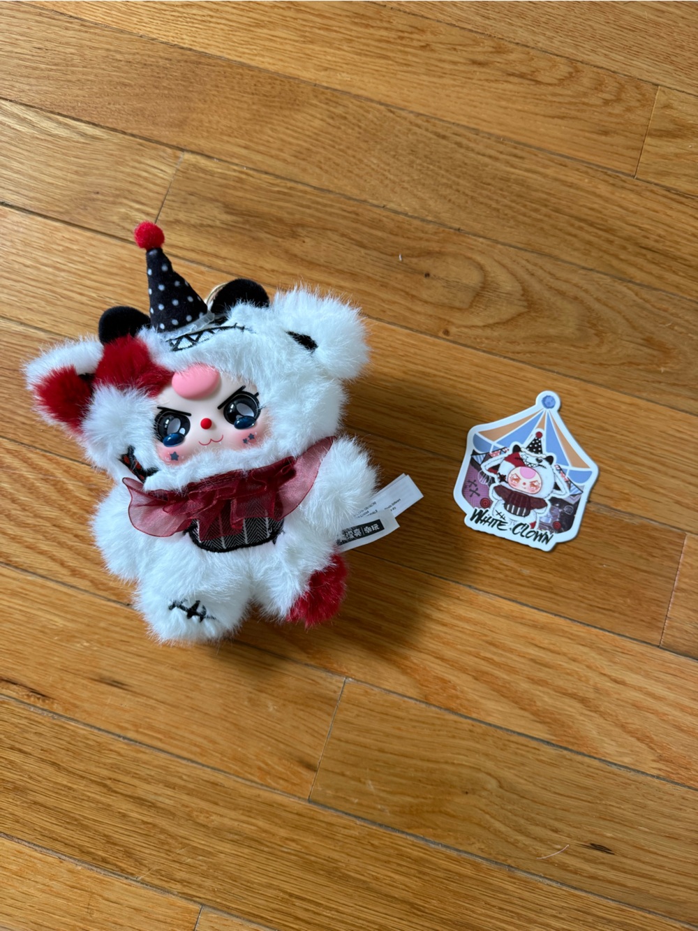 Baby Three Scary Clown White Clown Key Chain Bag Charm